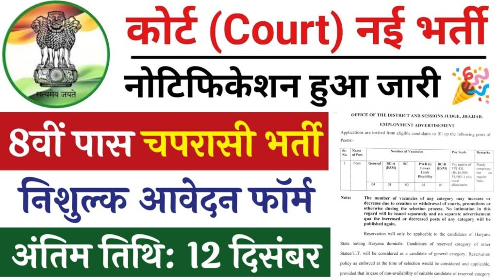 District Court Chaprasi Vacancy